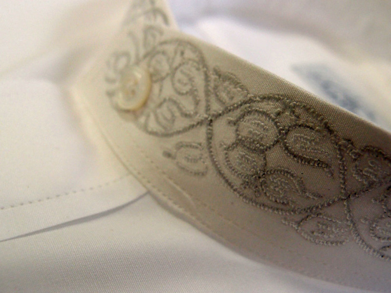 刺繍スタンドカラー 刺繍スタンドカラー