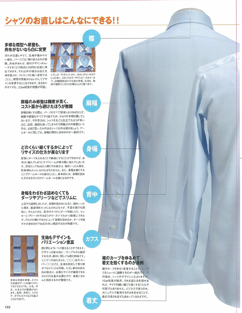 シャツのリペア力 シャツのリペア力